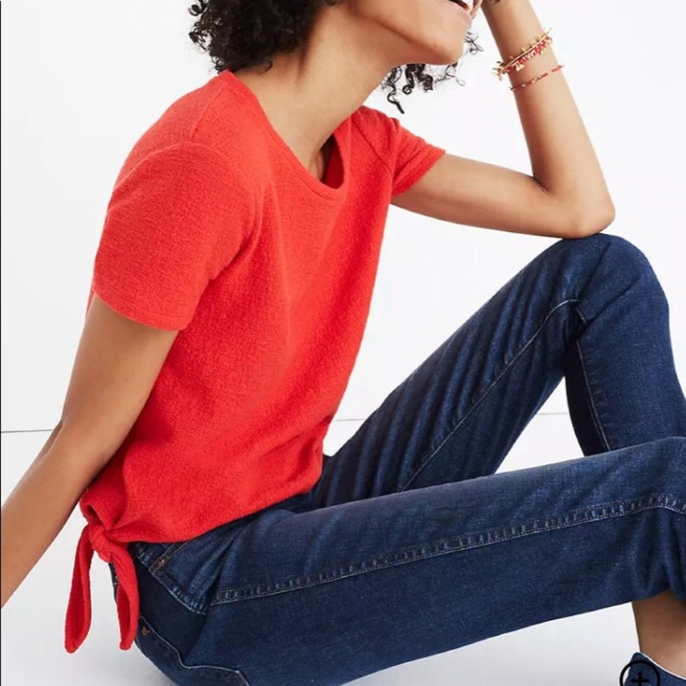Madewell Textured Side-Tie Top — M